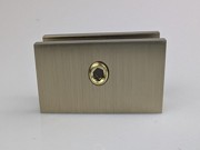 Glass Shelf Bracket - Square 50mm x 20mm - Suit 10mm Glass - Brushed Champagne